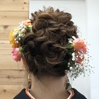 生花の髪飾り