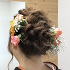 生花の髪飾り
